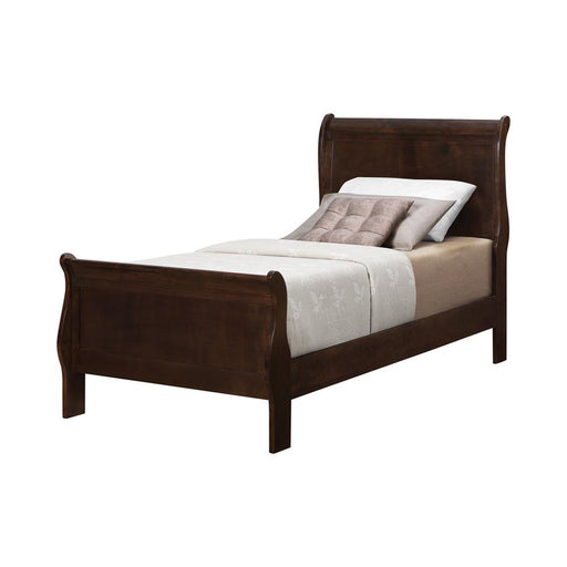 Louis Philippe Twin Panel Sleigh Bed Cappuccino image