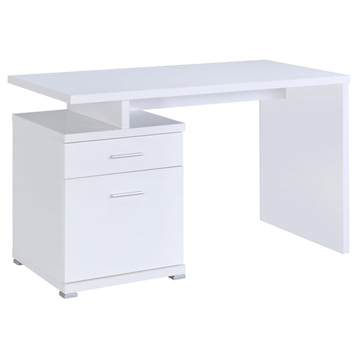 Irving 2-drawer Office Desk with Cabinet White image