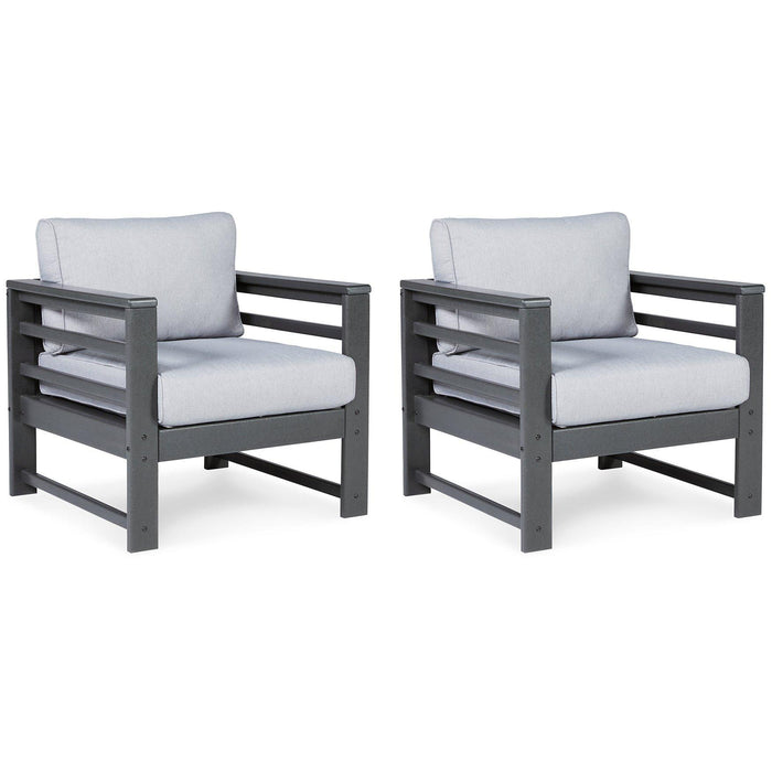 Amora Outdoor Lounge Chair with Cushion (Set of 2)