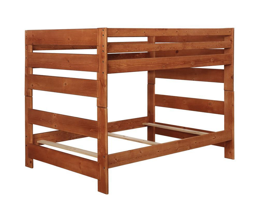 Wrangle Hill Amber Wash Full over Full Bunk Bed