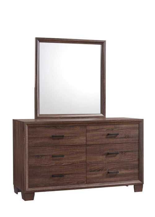 Brandon Framed Dresser Mirror Medium Warm Brown